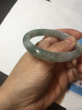 Load image into Gallery viewer, 51.8mm certified Type A 100% Natural icy watery light green/red oval Jadeite Jade bangle BQ9-3799
