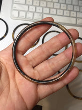 Load image into Gallery viewer, 60-62mm 100% Natural black brown beige slim Buffalo Horn bangle group CB54