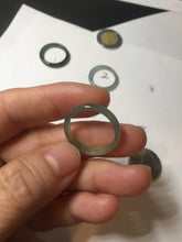 Load image into Gallery viewer, 17.5mm 7 1/4 100% natural type A icy watery green/blue icy watery Guatemala jadeite jade band ring group BP78