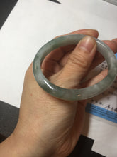 Load image into Gallery viewer, 51.8mm certified Type A 100% Natural icy watery light green/red oval Jadeite Jade bangle BQ9-3799