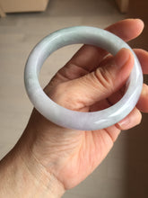 Load image into Gallery viewer, 56.4mm certified 100% natural Type A icy light green/purple jadeite jade bangle PE6-0298
