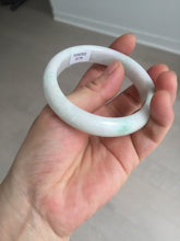 Load image into Gallery viewer, 55.7mm Certified Type A 100% Natural sunny green white Jadeite Jade bangle BP44-3179