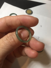 Load image into Gallery viewer, 17.5mm 7 1/4 100% natural type A icy watery green/blue icy watery Guatemala jadeite jade band ring group BP78