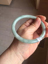 Load image into Gallery viewer, Sold, please don't order. Thanks. 64.7mm Certified type A 100% Natural light green round cut Jadeite bangle J143-(1947)