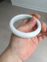 Load image into Gallery viewer, 55.7mm Certified Type A 100% Natural sunny green white Jadeite Jade bangle BP44-3179