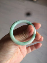 Load image into Gallery viewer, 35-38mm Type A 100% Natural sunny green/white Jadeite Jade kids bangle /scarf button group BF100