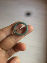 Load image into Gallery viewer, 100% natural type A light green/blue Guatemala jadeite jade band ring C123