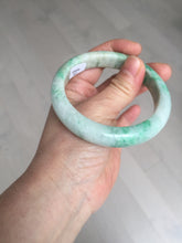 Load image into Gallery viewer, 58.5mm Certified type A 100% Natural sunny green/white Jadeite bangle AY87-3471