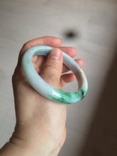 Load image into Gallery viewer, 57.5mm Certified Type A 100% Natural sunny green light purple jadeite jade bangle AX40-7717