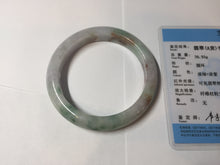 Load image into Gallery viewer, 57.6mm certificated Type A 100% Natural light green/red/purple/brown (FU LU SHOU) Jadeite Jade bangle Y164-7289