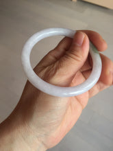 Load image into Gallery viewer, 54.5mm certified 100% natural light green/white/purple round cut jadeite jade bangle BK85-4668