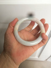 Load image into Gallery viewer, 57.9mm certified 100% natural type A light sunny green/purple/yellow chubby round cut jadeite jade bangle BF33-9221