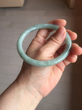 Load image into Gallery viewer, Sold, please don't order. Thanks. 64.7mm Certified type A 100% Natural light green round cut Jadeite bangle J143-(1947)