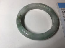 Load image into Gallery viewer, 61.5 mm certified type A 100% Natural oily light green/white/purple chubby Jadeite Jade bangle BM17-2786