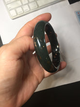 Load image into Gallery viewer, 60.4mm 100% Natural Dark Green Black Meteorite Night Sky Golden Blossom Fireworks Nephrite Bangle HN162-5905
