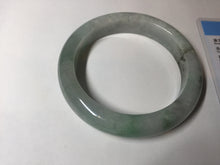 Load image into Gallery viewer, 61.5 mm certified type A 100% Natural oily light green/white/purple chubby Jadeite Jade bangle BM17-2786