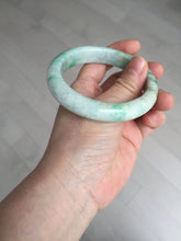 Load image into Gallery viewer, 58.5mm Certified type A 100% Natural sunny green/white Jadeite bangle AY87-3471