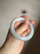 Load image into Gallery viewer, 54.6mm certified 100% natural type A white/purple/brown/gray jadeite jade bangle AX20-7723