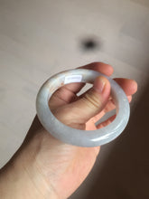 Load image into Gallery viewer, 54.6mm certified 100% natural type A white/purple/brown/gray jadeite jade bangle AX20-7723