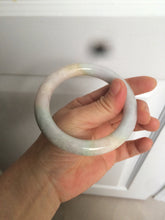 Load image into Gallery viewer, 57.9mm certified 100% natural type A light sunny green/purple/yellow chubby round cut jadeite jade bangle BF33-9221