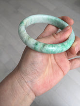 Load image into Gallery viewer, 58.5mm Certified type A 100% Natural sunny green/white Jadeite bangle AY87-3471