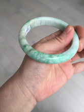 Load image into Gallery viewer, 58.5mm Certified type A 100% Natural sunny green/white Jadeite bangle AY87-3471