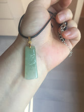 Load image into Gallery viewer, 100% Natural type A icy watery light green Jadeite Jade bamboo pendant PC124-1
