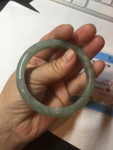 Load image into Gallery viewer, 55.7mm Certified Type A 100% Natural light green white red Jadeite Jade bangle BQ10-3798