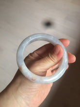 Load image into Gallery viewer, 54.6mm certified 100% natural type A white/purple/brown/gray jadeite jade bangle AX20-7723