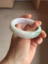 Load image into Gallery viewer, 55mm certified 100% natural Type A sunny green light purple jadeite bangle PA186-4759