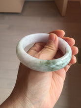 Load image into Gallery viewer, 55mm certified 100% natural Type A sunny green light purple jadeite bangle PA186-4759