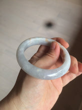Load image into Gallery viewer, 54.6mm certified 100% natural type A white/purple/brown/gray jadeite jade bangle AX20-7723