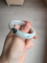 Load image into Gallery viewer, 49mm certified 100% natural Type A icy watery light green/white/purple oval jadeite jade bangle BN40-2854