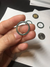 Load image into Gallery viewer, 17.1mm 6 3/4 100% natural type A icy watery green/blue icy watery Guatemala jadeite jade band ring group BP80