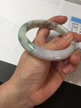 Load image into Gallery viewer, 57.6mm certificated Type A 100% Natural light green/red/purple/brown (FU LU SHOU) Jadeite Jade bangle Y164-7289