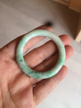 Load image into Gallery viewer, 35-38mm Type A 100% Natural sunny green/white Jadeite Jade kids bangle /scarf button group BF100