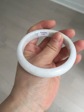 Load image into Gallery viewer, 59.5mm Certified Type A 100% Natural sunny green white (白底青) Jadeite Jade bangle BP42-3182