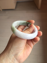 Load image into Gallery viewer, 55mm certified 100% natural Type A sunny green light purple jadeite bangle PA186-4759