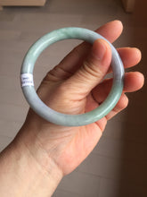 Load image into Gallery viewer, 58.8mm Certified Type A 100% Natural light green purple gray round cut Jadeite Jade bangle BH96-(1940)