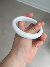 Load image into Gallery viewer, 59.5mm Certified Type A 100% Natural sunny green white (白底青) Jadeite Jade bangle BP42-3182