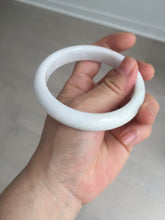 Load image into Gallery viewer, 59.5mm Certified Type A 100% Natural sunny green white (白底青) Jadeite Jade bangle BP42-3182
