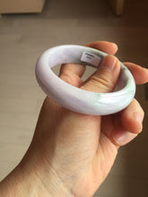 Load image into Gallery viewer, 54.5mm certified 100% natural Type A green light purple Distant Hills in Mist jadeite bangle PA185-4757