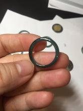 Load image into Gallery viewer, 17.1mm 6 3/4 100% natural type A icy watery green/blue icy watery Guatemala jadeite jade band ring group BP80