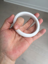 Load image into Gallery viewer, 59.5mm Certified Type A 100% Natural sunny green white (白底青) Jadeite Jade bangle BP42-3182