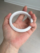 Load image into Gallery viewer, 59.5mm Certified Type A 100% Natural sunny green white (白底青) Jadeite Jade bangle BP42-3182