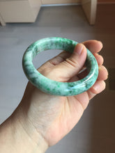 Load image into Gallery viewer, 56.7mm certified 100% natural Type A sunny green white jadeite bangle PD151-6268