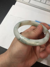 Load image into Gallery viewer, 57.5mm certificated Type A 100% Natural light green/red/brown Jadeite Jade bangle Y165-7275
