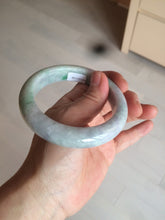 Load image into Gallery viewer, 58.3mm Certified 100% natural Type A sunny green/purple/yellow(Fu Lu Shou) chubby jadeite jade bangle AK55-1188