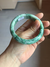 Load image into Gallery viewer, 56.7mm certified 100% natural Type A sunny green white jadeite bangle PD151-6268