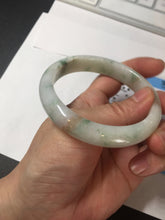 Load image into Gallery viewer, 57.5mm certificated Type A 100% Natural light green/red/brown Jadeite Jade bangle Y165-7275